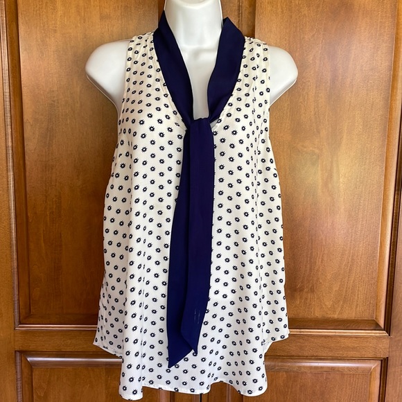 MAEVE by ANTHROPOLOGIE Sleeveless Bow Blouse Excellent Condition - Picture 3 of 14